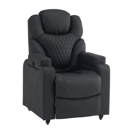 Sillón de diseño Game Sport RX negro de cuero sintético con costuras en panal y ruedas de hjh OFFICE