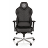 Silla gaming GAMEBREAKER COLOSSUS negra con tapizado de cuero sintético y base de estrella pulida de hjh OFFICE