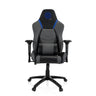 Silla gaming GAMEBREAKER POLARYS I en gris y azul con detalles azules y ruedas de hjh OFFICE