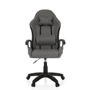 Silla gaming GAMEBREAKER W01 en gris y negro con cojines cervical y lumbar de MyBuero
