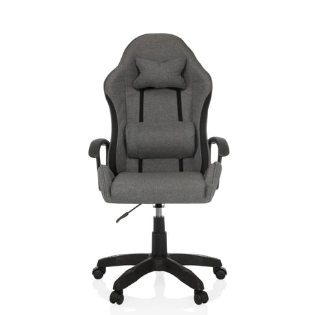 Silla gaming GAMEBREAKER W01 en gris y negro con cojines cervical y lumbar de MyBuero