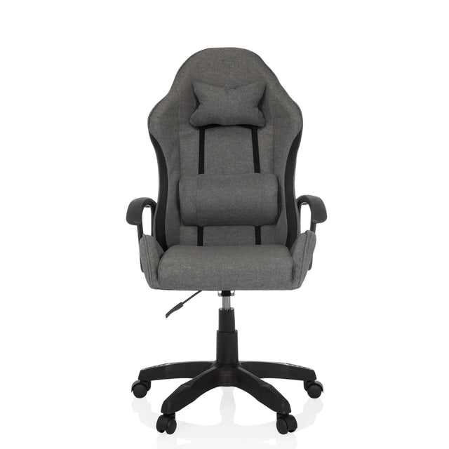 Silla gaming GAMEBREAKER W01 en gris y negro con cojines cervical y lumbar de MyBuero