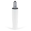 Muelle de gas GF-S blanco con cilindro metálico plateado y cabezal negro de hjh OFFICE