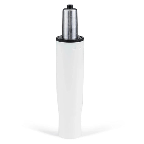 Muelle de gas GF-S blanco con cilindro metálico plateado y cabezal negro de hjh OFFICE