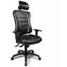 Silla de oficina profesional HEAD POINT RS negra con reposacabezas y reposabrazos de Topstar
