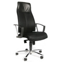 Sillón de oficina profesional HIGH SIT UP negro con respaldo de malla, reposabrazos y base de estrella de Topstar