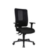Silla de oficina profesional HJH WORK PRO en negro con respaldo de malla y reposabrazos de Topstar