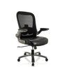 Silla giratoria XXL INSTRUCTOR T I en negro con asiento de cuero sintético y respaldo de malla de hjh OFFICE