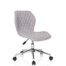 Silla giratoria para niños JOY II en color gris claro con tapicería acolchada y base plateada de hjh OFFICE