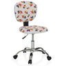 Silla giratoria para niños KID BUBBLE con motivo de arcoíris colorido y base metálica brillante de hjh OFFICE