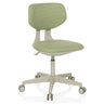 Silla giratoria para niños KID CLASSIC con tapizado de tela verde y base beige con ruedas de hjh OFFICE