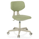 Silla giratoria para niños KID CLASSIC con tapizado de tela verde y base beige con ruedas de hjh OFFICE