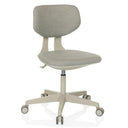 Silla giratoria para niños KID CLASSIC gris con tapizado de tela y cinco ruedas de hjh OFFICE