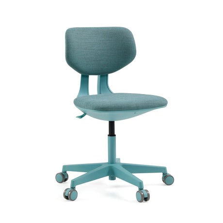 Silla giratoria para niños KID COLORE azul con asiento y respaldo tapizados en tela de hjh OFFICE