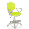 Silla giratoria para niños KID COLOUR G1 en verde y gris con reposapiés integrado de hjh OFFICE