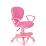 Silla giratoria para niños KID COLOUR rosa con reposabrazos y base con ruedas de hjh OFFICE