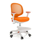 silla para niños KID ERGO en naranja con estructura blanca y reposapiés integrado de hjh OFFICE