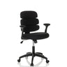 Silla giratoria para niños KID ERGOLINO B negra con respaldo y reposabrazos acolchados de hjh OFFICE