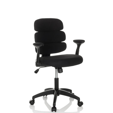 Silla giratoria para niños KID ERGOLINO B negra con respaldo y reposabrazos acolchados de hjh OFFICE