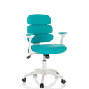 Silla giratoria para niños KID ERGOLINO W azul con estructura blanca y cinco ruedas de hjh OFFICE