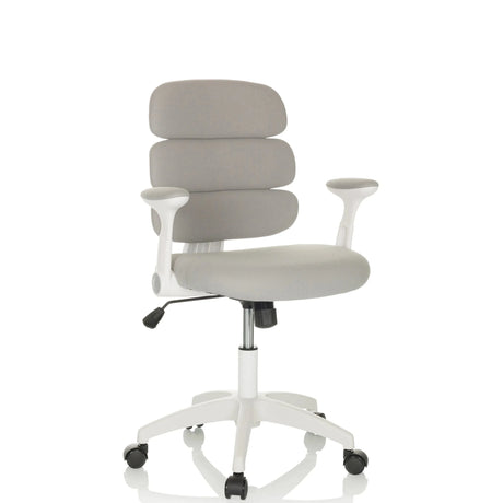 Silla giratoria para niños KID ERGOLINO W en color gris con estructura blanca y ruedas de hjh OFFICE