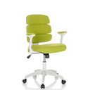 Silla giratoria para niños KID ERGOLINO W verde con base blanca y reposabrazos de hjh OFFICE