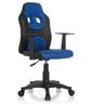 Silla giratoria para niños KID GAME AL en negro-azul con dos reposabrazos y ruedas de hjh OFFICE