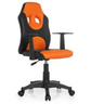 Silla giratoria para niños KID GAME AL en negro-naranja con reposabrazos y ruedas de hjh OFFICE