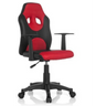 Silla giratoria para niños KID GAME AL en negro-rojo con reposabrazos y ruedas de hjh OFFICE