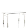 Escritorio juvenil KID GRO T en gris claro con tablero blanco y patas estables de hjh OFFICE