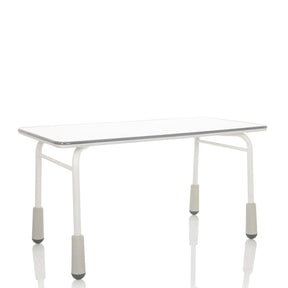 Escritorio juvenil KID GRO T en gris claro con tablero blanco y patas estables de hjh OFFICE
