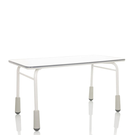 Escritorio juvenil KID GRO T en gris claro con tablero blanco y patas estables de hjh OFFICE