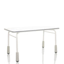 Escritorio juvenil KID GRO T en gris claro con tablero blanco y patas estables de hjh OFFICE