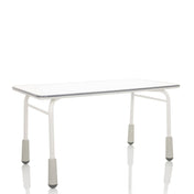 Escritorio juvenil KID GRO T en gris claro con tablero blanco y patas estables de hjh OFFICE