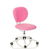 Silla giratoria para niños KID VIVO en color rosa con base blanca y ruedas de hjh OFFICE