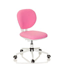 Silla giratoria para niños KID VIVO en color rosa con base blanca y ruedas de hjh OFFICE