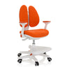 silla para niños KID WING en naranja con estructura blanca y reposapiés integrado de hjh OFFICE
