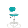 Silla giratoria para niños KIDDY BASE I en color turquesa con base blanca y ruedas de hjh OFFICE