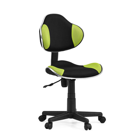 Silla giratoria para niños KIDDY GTI-2 en negro-verde con revestimiento de malla y ruedas de hjh OFFICE