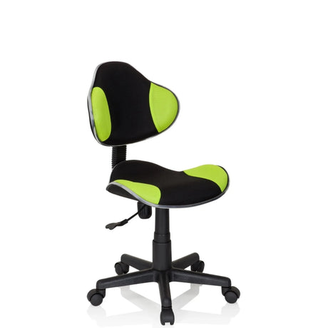 Silla giratoria para niños KIDDY GTI-2 en negro-verde con revestimiento de malla y ruedas de hjh OFFICE