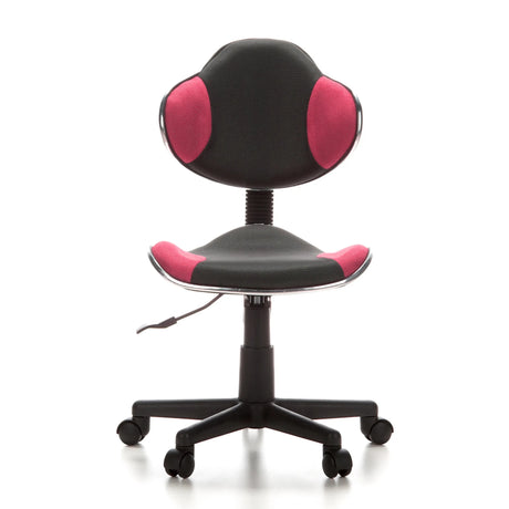 Silla giratoria para niños KIDDY GTI-2 gris con detalles en rosa y malla de hjh OFFICE