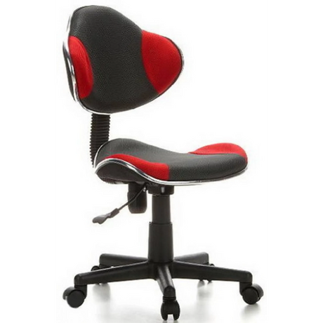 Silla giratoria para niños KIDDY GTI-2 en color gris y rojo con malla y base con ruedas de hjh OFFICE