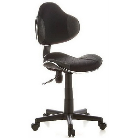 Silla giratoria para niños KIDDY GTI-2 negra con malla y cinco ruedas de hjh OFFICE