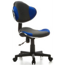Silla giratoria para niños KIDDY GTI-2 en gris y azul con malla y base con ruedas de hjh OFFICE