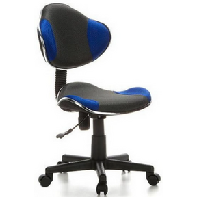 Silla giratoria para niños KIDDY GTI-2 en gris y azul con malla y base con ruedas de hjh OFFICE