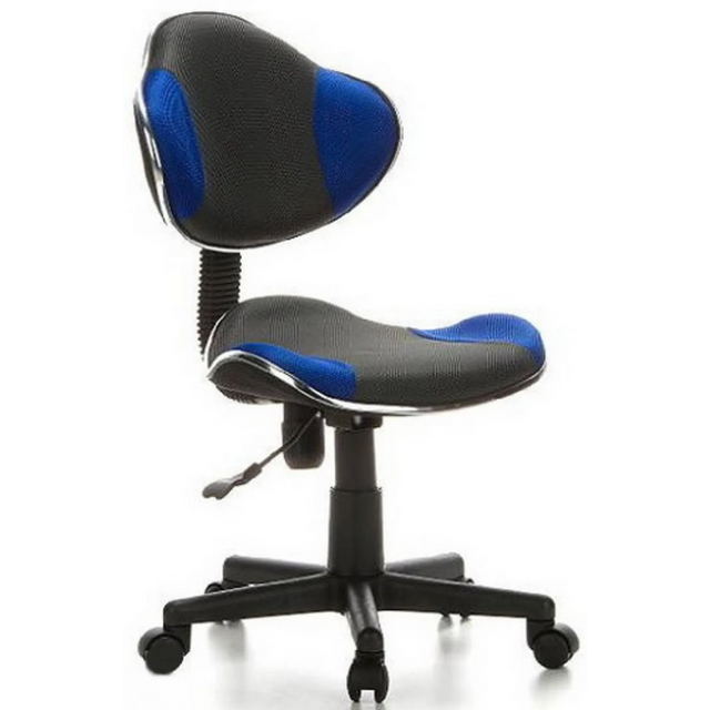 Silla giratoria para niños KIDDY GTI-2 en gris y azul con malla y base con ruedas de hjh OFFICE