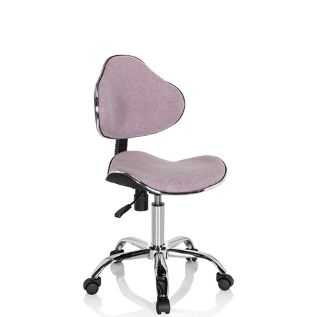 Silla giratoria para niños KIDDY GTI-3 rosa con base en estrella cromada y ruedas de hjh OFFICE