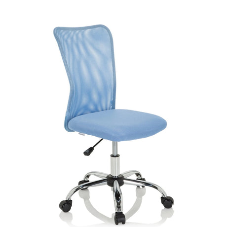 Silla giratoria para niños KIDDY NET I azul con malla y base en estrella brillante con ruedas de hjh OFFICE