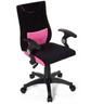 Silla giratoria para niños KIDDY PRO AL en negro-rosa con reposabrazos y ruedas de hjh OFFICE