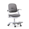 Silla giratoria para niños Kiddy Smart Step en gris claro con funda de malla y un reposapiés integrado de hjh OFFICE